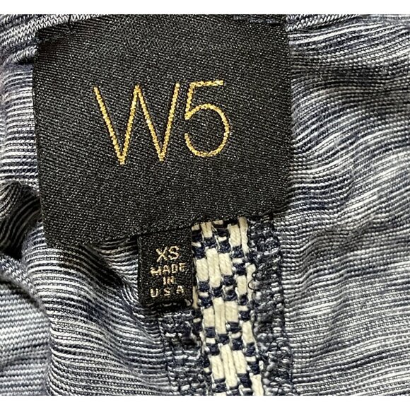 W5 Antropologie Tank Top Woven Trim Blue XS Extra Small - Picture 4 of 6